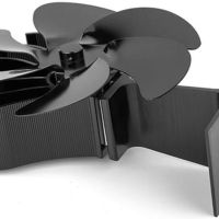 HIULLEN Алуминиев вентилатор за печка/камина с 6 лопатки без електричество с термометър, тиха работа, снимка 5 - Отоплителни печки - 46112477