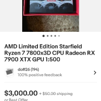 AMD Radeon RX 7900 XTX Starfield Limited Edition 1/500 видеокарта 24GB, снимка 3 - Видеокарти - 45059264