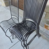 Продавам от 1 до 8 бр. ръчно изработени метални стола., снимка 3 - Столове - 45491142