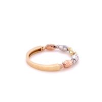 Златен дамски пръстен 1,55гр. размер:56 14кр. проба:585 модел:23683-3, снимка 2 - Пръстени - 45735505