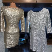Дамска рокля с пайети златна и сребърна, снимка 2 - Рокли - 45117900