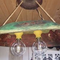 Ръчно изработена винтидж дизайнерска лампа "КАНАТИЦА", снимка 5 - Декорация за дома - 45281090