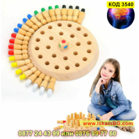 Детски шах за памет изработен от дърво с 24 пешки - КОД 3540, снимка 6 - Образователни игри - 45022501