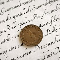 Монета - Трети райх - Германия - 1 пфениг | 1938г.; серия Е, снимка 2 - Нумизматика и бонистика - 45480135