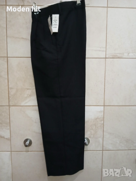 Нов с етикет официален черен панталон с ръб за момче размер 10 г., снимка 1