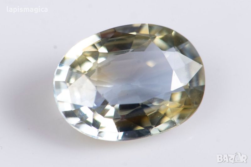 Жълт парти сапфир 0.78ct VS нагряван овална шлифовка, снимка 1