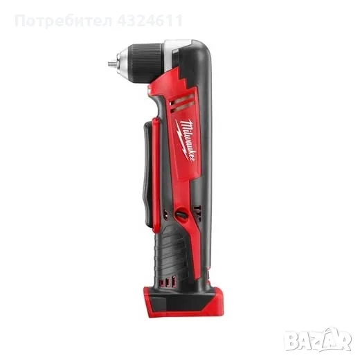 Акумулаторна бормашина под прав ъгъл Milwaukee M18, 18V, 1500 об/мин, 20 Nm, без батерия, снимка 1