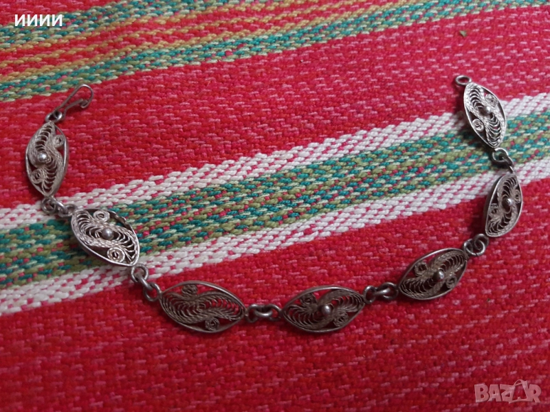 Сребърна гривна филигран 2, снимка 1