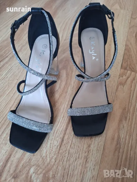 дамски обувки с блясък, камъчета, снимка 1