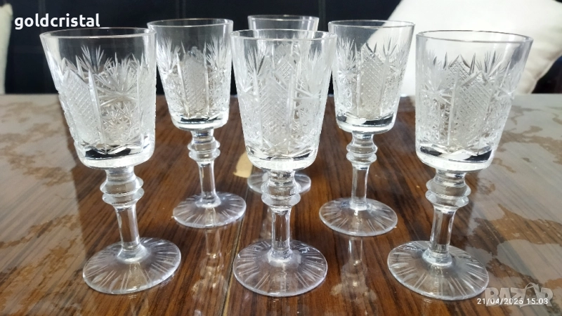 кристални чаши ракия Ропотамо , снимка 1