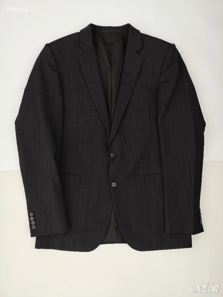 JOOP! Тъмносиньо карирано мъжко сако L, снимка 1