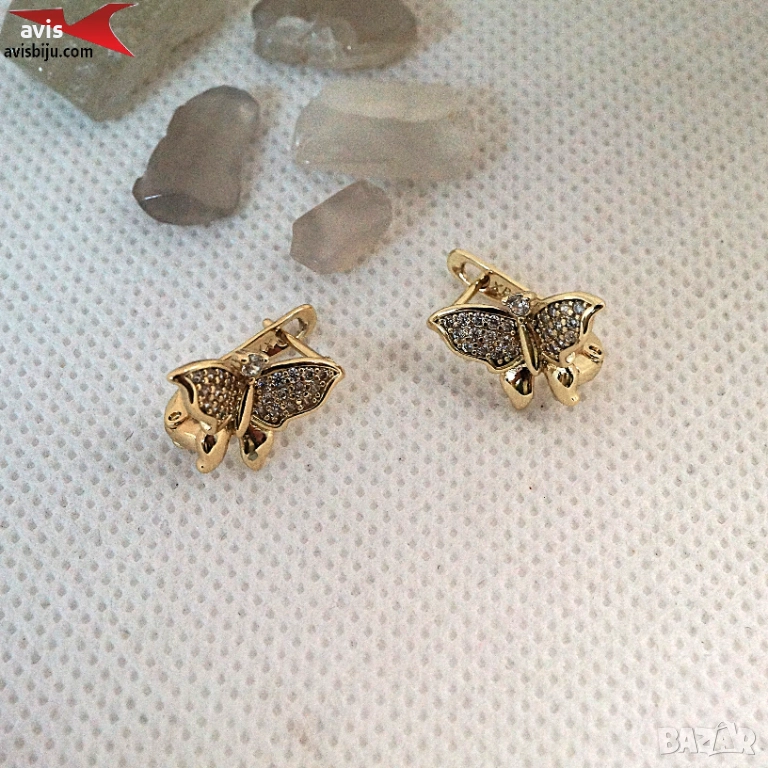 Обеци с 14К златно покритие 2141841, снимка 1