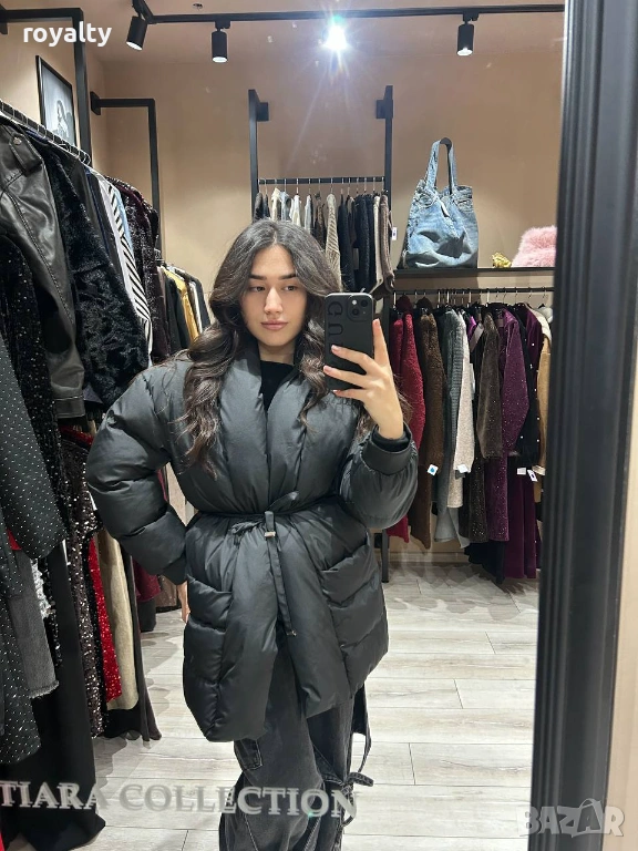 Кафяво Черно Зимно Дамско Яке , снимка 1