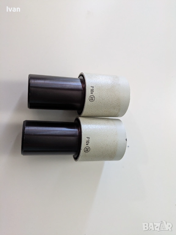 Обектив окуляр Carl Zeiss Aus Jena P10x 20 за микроскоп - 2 броя, снимка 1