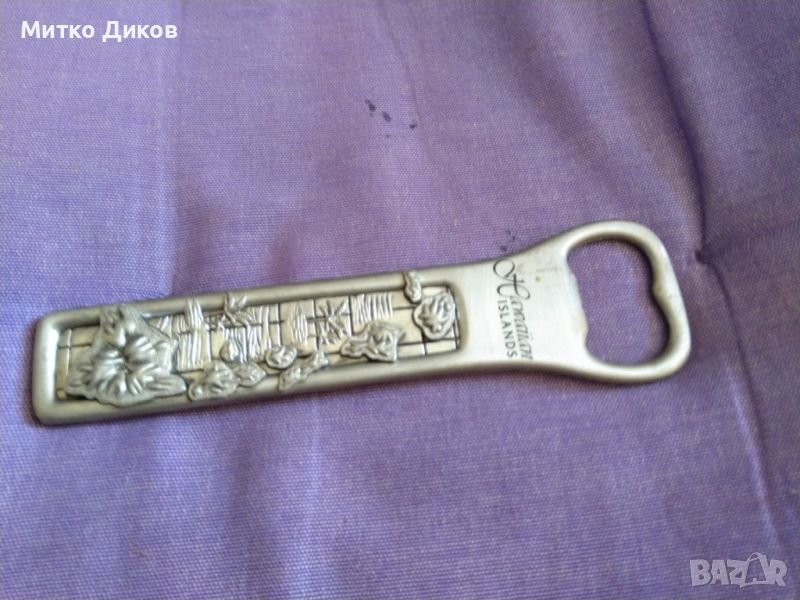 Hawaiian islands bottle opener Хавайски острови отварачка винтидж 150х21мм, снимка 1