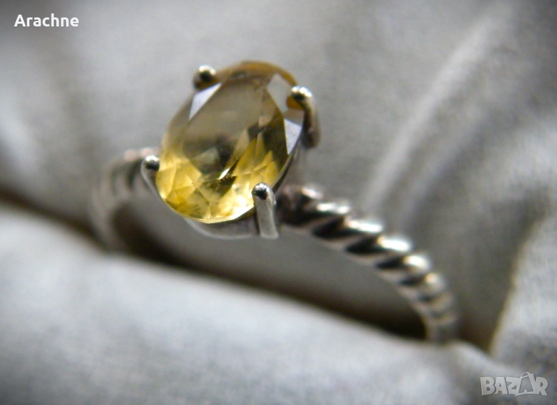 Сребърен пръстен със сапфир от The Genuine Gemstone Company, снимка 1