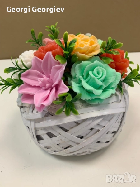 цветя изработени с глицеринов ароматен сапун , снимка 1