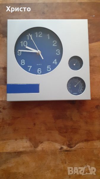 стенен часовник с термометър и хидрометър супер, снимка 1