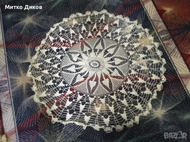 Покривка плетени на една кука фи 97см нова, снимка 1