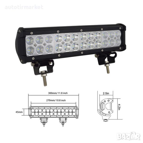 30 СМ 72W LED БАР 12-24V, снимка 1