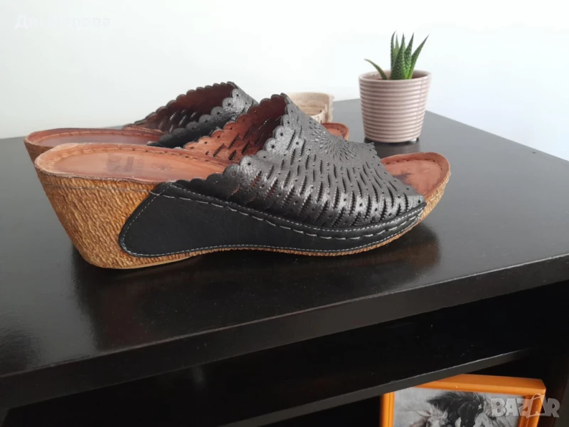 Дамски летни чехли от естествена кожа Кариока , снимка 1