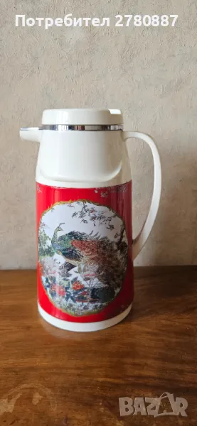 ретро термос с паун 1л , снимка 1