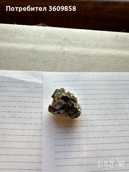 Галенит с калцит – естествен минерал от България, снимка 1