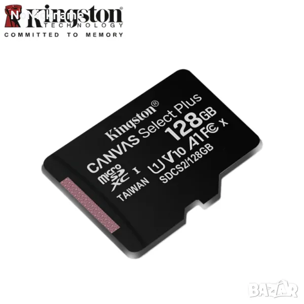 128GB Карта с памет Kingston Canvas Select Plus Micro SD Card A1, Class U1, V10, 100Mb/s 128 GB, снимка 1