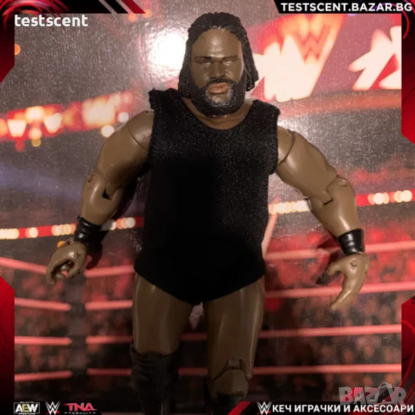 Екшън фигура WWE Mark Henry Марк Хенри WSM figure играчка Jakks full black, снимка 1