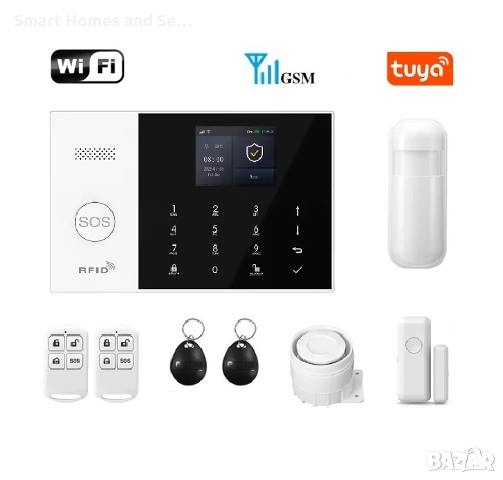 WiFi / GSM Смарт професионална Алармена система, снимка 1