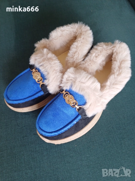 Мокасини с пух, снимка 1