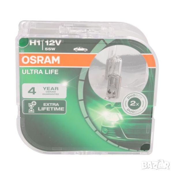 OSRAM H1 Ultra Life халогенни крушки, снимка 1
