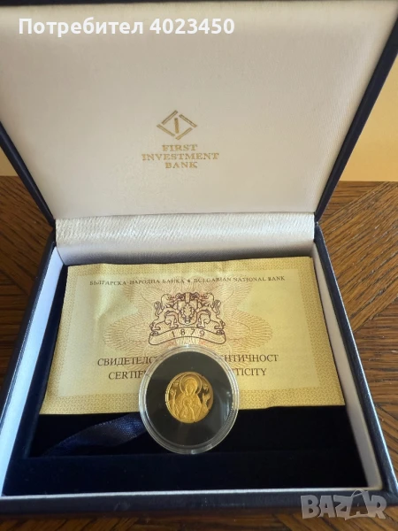 24к Златна монета Богородица 2003г , снимка 1