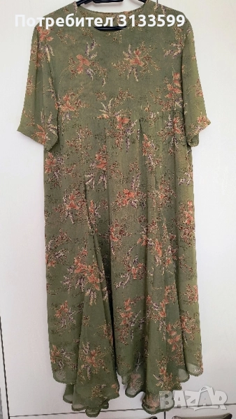 Прекрасна зелена рокля на дизайнерката МИРЕЛА БРАТОВА, снимка 1