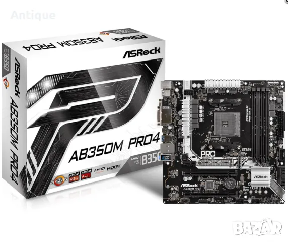 Дънна платка ASRock AB350M Pro4, снимка 7 - Дънни платки - 49317401