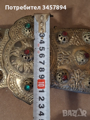 Големи Възрожденски пафти с камъни, снимка 2 - Антикварни и старинни предмети - 54146828