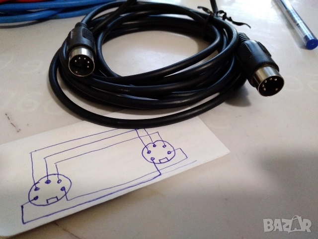 Кабел MIDI / петица /, снимка 3 - Друга електроника - 52598986