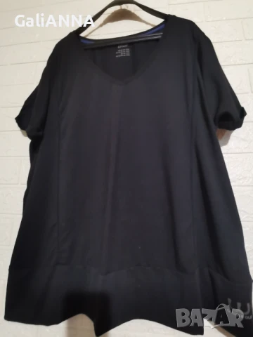 СТРАХОТНА ЧЕРНА БЛУЗКА 4XL-5XL, снимка 2 - Тениски - 51009656