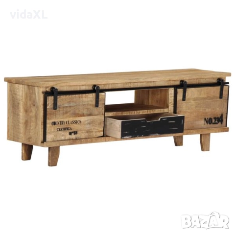 vidaXL ТВ шкаф, 120x30x40 см, мангово дърво масив(SKU:249873), снимка 2 - Шкафове - 52539029