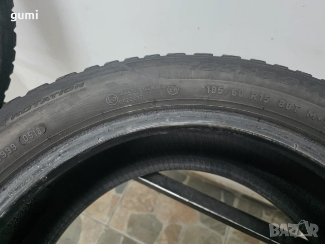 2бр зимни гуми 185/60/15 PIRELLI L05021 , снимка 4 - Гуми и джанти - 53627151