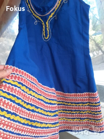 Прекрасен стар син сукман от носия, снимка 3 - Антикварни и старинни предмети - 53333185