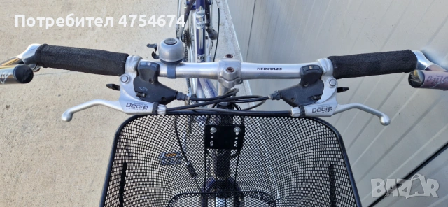 Дамски алуминиев велосипед HERCULES колело с кошница 28", снимка 7 - Велосипеди - 53780962
