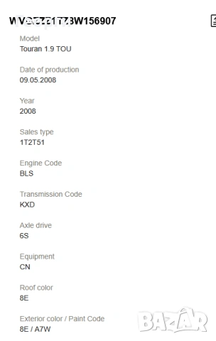 Тауран 1.9 105 кс BLS на части.   6ск , снимка 4 - Части - 54294984