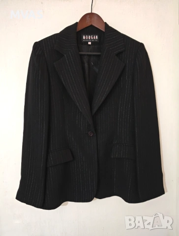 Ново дамско черно сако с блестящи нишки S-M размер