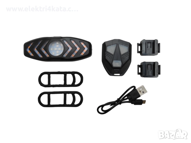 LED стоп светлина с мигачи за велосипед LED стоп светлина с мигачи за велосипед друг режим на светен