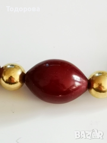 Дамска огърлица-кехлибар и злато.Османска империя., 4 900 лв, снимка 4 - Колиета, медальони, синджири - 52152629