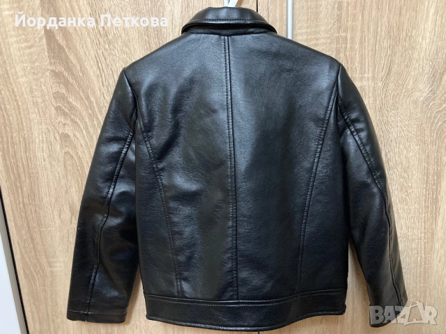 Детско кожено яке 110 р-р, снимка 5 - Детски якета и елеци - 52539868