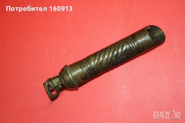 Османски балкански дозатор за барут за кремъчни капсулни пушки пищови., снимка 2 - Антикварни и старинни предмети - 51121463