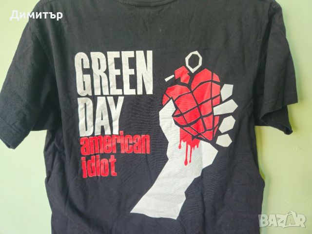 Green Day тениска band tee M music rock , снимка 7 - Тениски - 45933909