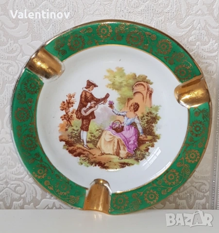 Старинен порцеланов пепелник- Лимож- Франция , снимка 2 - Антикварни и старинни предмети - 53465764